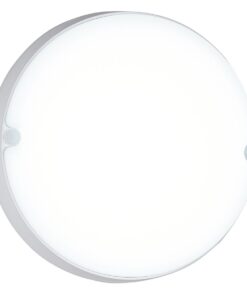 9 Watt LED Cool White Bulk Head With Round Polypropylene Cover - White