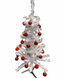 90cm White Christmas Tree with Baubles
