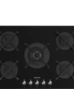 Smeg 70cm Black Hob Gas On Glass Classica Aesthetic - PV375NSA2