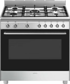 Smeg SSA91GG 90cm Concert Cooker Full Gas 5 Burner - Stainless Steel