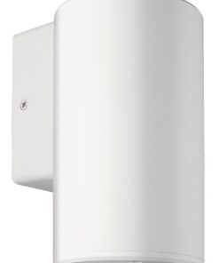 ABS Up and Down Facing Round Lantern With Clear Polycarbonate Cover - L343 - White