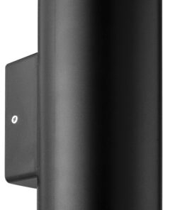 ABS Up and Down Facing Round Lantern With Clear Polycarbonate Cover - L345 - Black