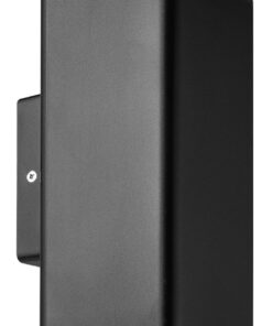 ABS Up OR Down Facing Square Lantern With Clear Polycarbonate Cover - Black