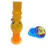 Acrylic Water Bong Large Bubble 30cm + 4 Part Plastic Grinder - Orange