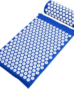 Acupressure Mat and Pillow Set for Back & Neck Pain Relief And Muscle Relax - Blue