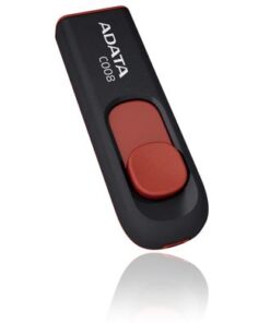 Adata 64GB AC008 USB 2.0 Flash Drive - Black and Red