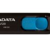 Adata UV128 128GB Capless Flash Drive - Black/Blue