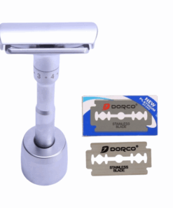 Adustable Qshave Safety Razor with SDtand and 5 Blades