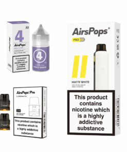 AirScream AirsPops PRO II, Pro Refillable Pod & 30ml Freezy Grape E-Liquid