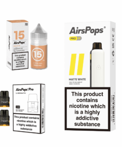 AirScream AirsPops PRO II, Pro Refillable Pod & 30ml Peach Ice E-Liquid
