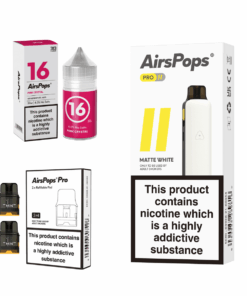 AirScream AirsPops PRO II, Pro Refillable Pod & 30ml Pink Crystal E-Liquid