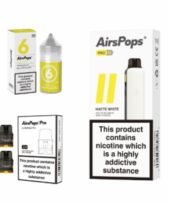 AirScream AirsPops PRO II, Pro Refillable Pod & 30ml Zesty Lemon E-Liquid