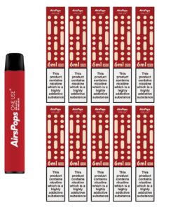 AirsPops Pack x 10 Disposable device - Red Apple 6ml