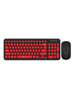 Alcatroz A2000 Jellybean Wireless Keyboard and Mouse Combo - Black/Red