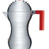 Alessi - Red Pulcina Espresso Maker - 6 Cup