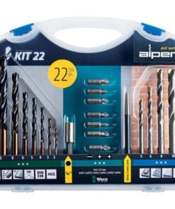 Alpen Drill And Screwdriver Bit Set 22 Piece In Carry Case Steel & Masonry