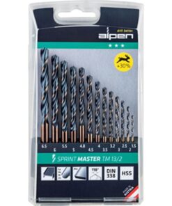 Alpen Hss Sprint Drill Bit Set 13 Piece 1.5-6.5 3.2+4.8