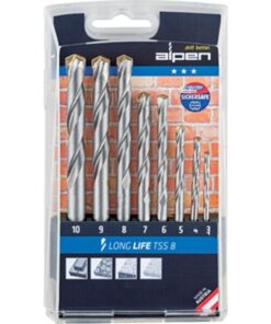 Alpen Masonry Drill Bit Set 8 Piece Long Life 3-10mm