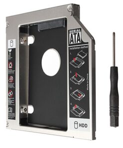 Aluminum Universal SATA 2nd HDD Caddy 9.5mm  Hard Drive Enclosure