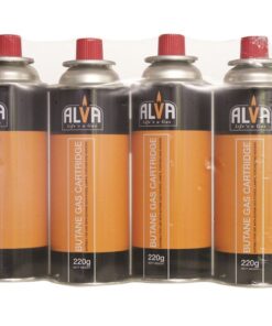 Alva 220g Butane Canister - 4 Pack - Black