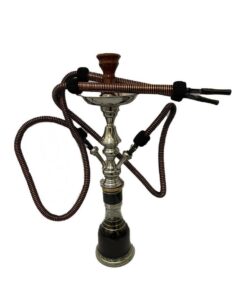 Amaren Egyptian 2 Pipe Large Hookah - Black