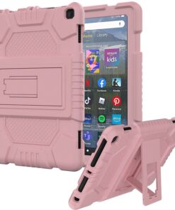 Amazon Fire HD 8 Tablet, 8" HD Display With Rugged Rubber Cover - PINK