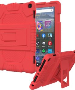 Amazon Fire HD 8 Tablet, 8" HD Display With Rugged Rubber Cover - RED
