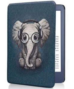 Amazon Kindle 6" Wi-Fi 16GB (11th Gen 2022) Denim Blue With Cover Bundle - Blue Elephant