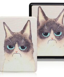 Amazon Kindle 6" Wi-Fi 16GB (11th Gen 2022) Denim Blue With Cover Bundle - White Cat