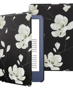 Amazon Kindle 6" Wi-Fi 16GB (11th Gen 2022) Denim Blue With Cover Bundle - White Orchid