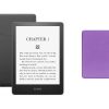 Amazon Kindle Paperwhite 6.8" Bundle (16GB, Gen 11 - 2021) Parallel import - Black Kindle, Purple Cover
