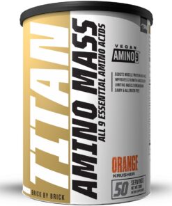 Amino Mass Fast Acting BCAA's+EAA s Orange Krush - 50 Servings Net Wt.300g