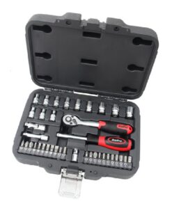 Ampro - 39 Piece Bolt-Fit Socket Set (Metric) - 1/4 Inch Drive