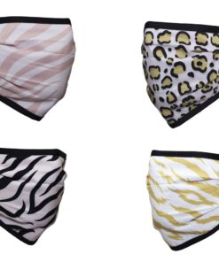 Animal - Triple Layer - Fabric Face Mask - Pack of 4