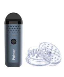 Anlerr Palmer Dry Herb Vaporizer(Grey) with 3-Piece Grinder(Transparent)