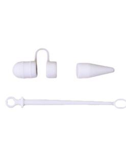 Anti Lost Cap Holder Protector for Apple iPad Pencil - White