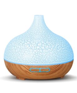 Aroma Diffuser Wood Grain 7 LED Light Electric Essential Oil Diffuser