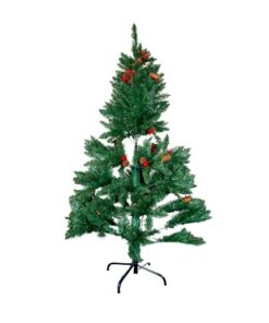 Artificial Christmas Tree with Pine Cones and Berries - 210Cm High