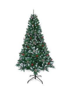 Artificial Christmas Tree with Snow Effect and Pine Cones - 1.8 m