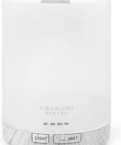ASAKUKI 300ML Essential Oil Diffuser Quiet 5-in-1 Premium Humidifier - White