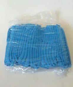 Atlantic Conversions - Safety Hair Net Mop Cap Blue Single Elastic - 100