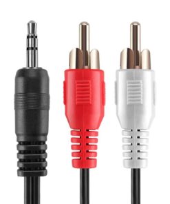 Aux to 2 RCA Male Audio Stereo Cable - 5 Meter