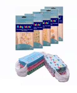 Baby Gelato Kids Disposable Face Masks, Unisex Assorted Patterns - 50 Pieces