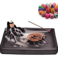 Back Flow Incense Burner - Kwun Lwun + 20 Backflow Incense Cones