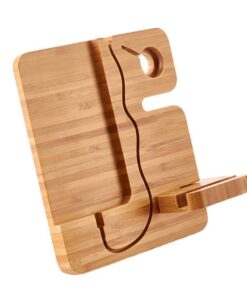 Bamboo Wood Charging Dock Station for Apple Watch Phone