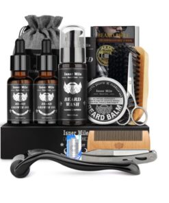 Beard Kit for Men,Beard Growth Kit,Grooming & Trimming Tool Set,11Pcs