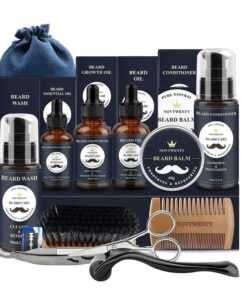 Beard Kit for Men,Beard Growth Kit,Grooming & Trimming Tool Set,14Pcs