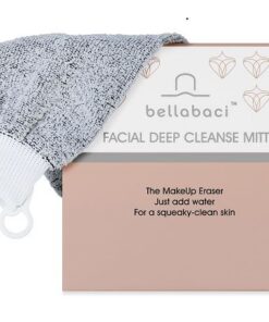 Bellabaci Grey Face Mitt - Deep Pro cleaning facial mitten