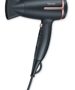 Beurer Travel Hair Dryer: Worldwide Use Voltage Switch, Folding Handle HC25