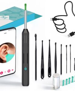 BezosMax Ear Wax Removal Cleaner Kit with Wireless Visual Otoscope - Black